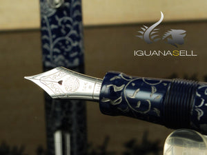 Nakaya Writer Portable Chingin Fountain Pen, Ebonite and Urushi lacquer