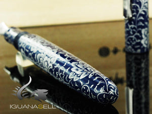 Nakaya Writer Portable Chingin Fountain Pen, Ebonite and Urushi lacquer