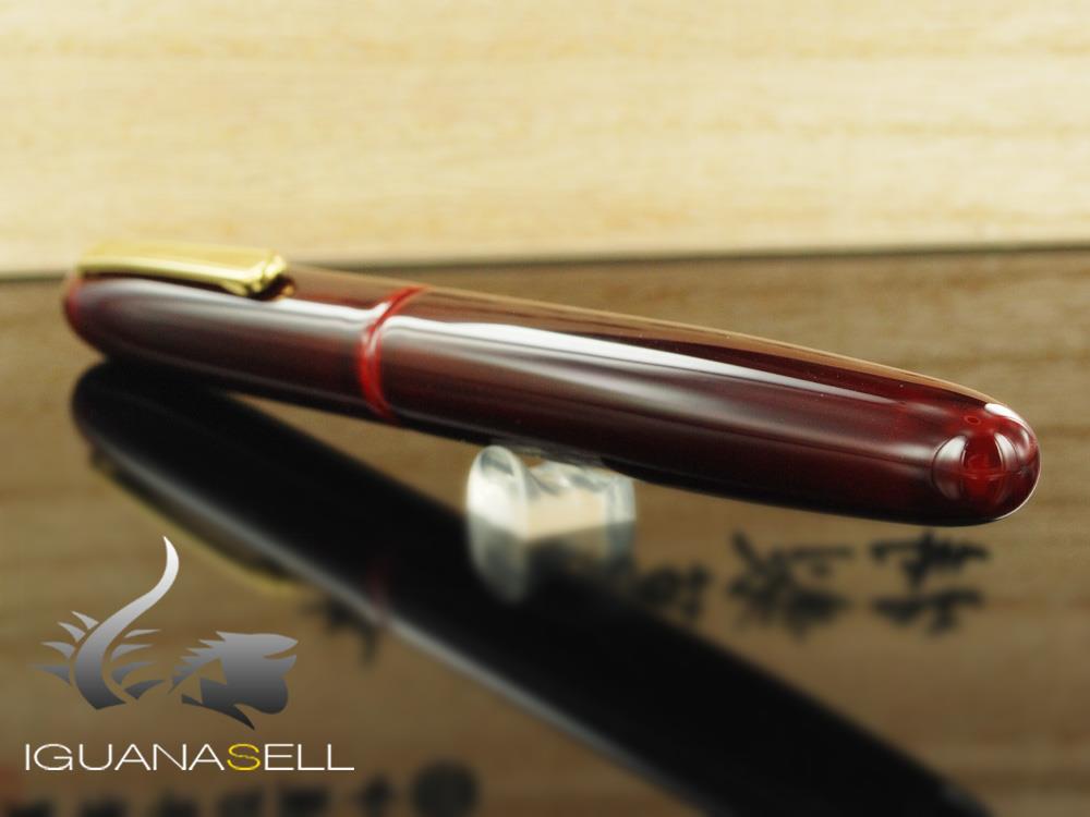 Nakaya Writer Portable Fountain Pen, Aka Tamenuri, Ebonite