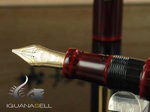 Nakaya Writer Portable Fountain Pen, Aka Tamenuri, Ebonite