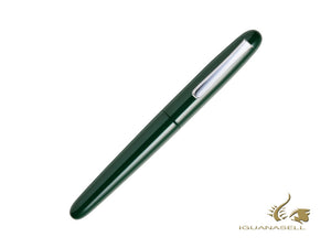 Nakaya Writer Portable Fountain Pen Midori, Ebonite, Rhodium plated