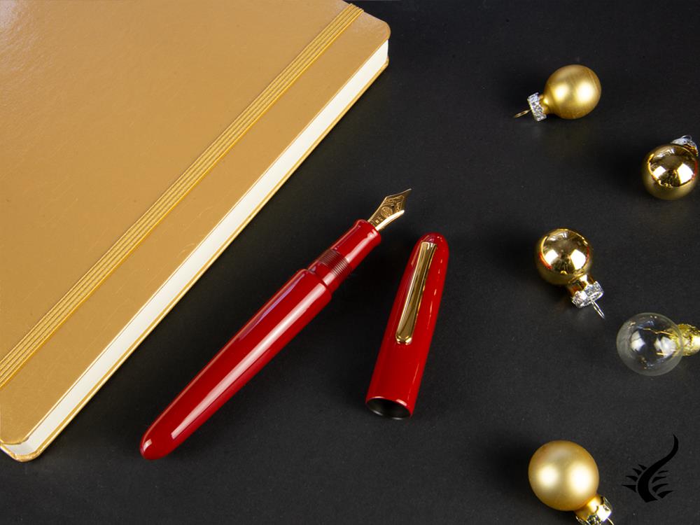 Nakaya Writer Portable Shu Fountain Pen, Ebonite, Gold