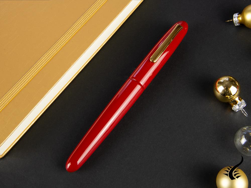 Nakaya Writer Portable Shu Fountain Pen, Ebonite, Gold