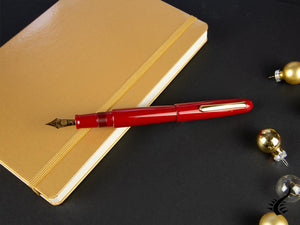 Nakaya Writer Portable Shu Fountain Pen, Ebonite, Gold