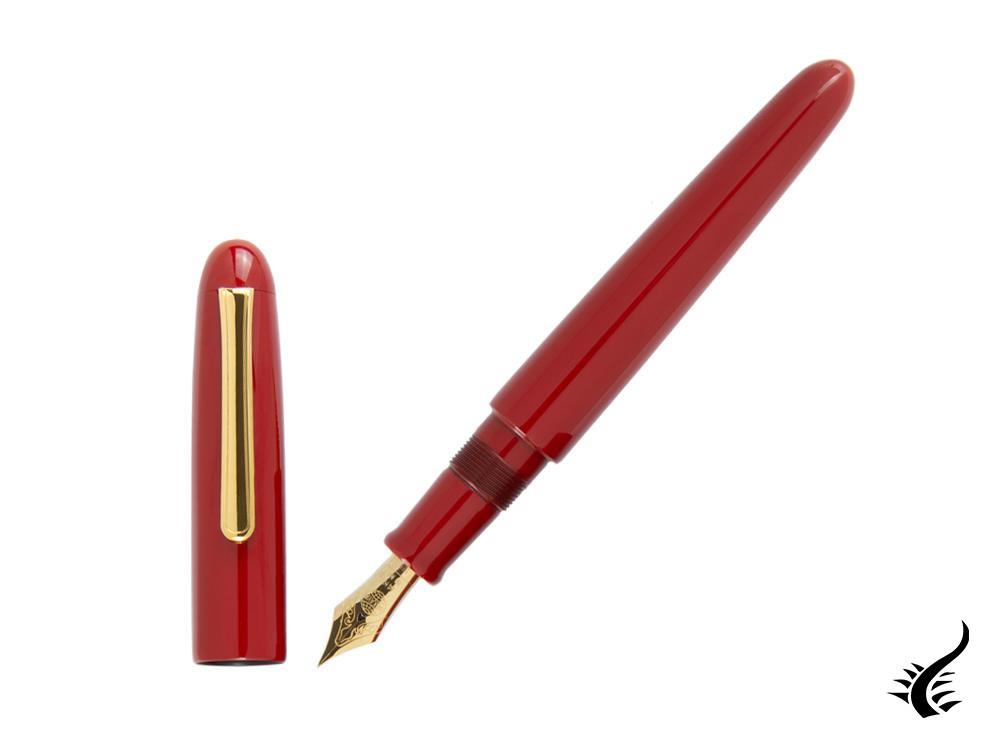 Nakaya Writer Portable Shu Fountain Pen, Ebonite, Gold