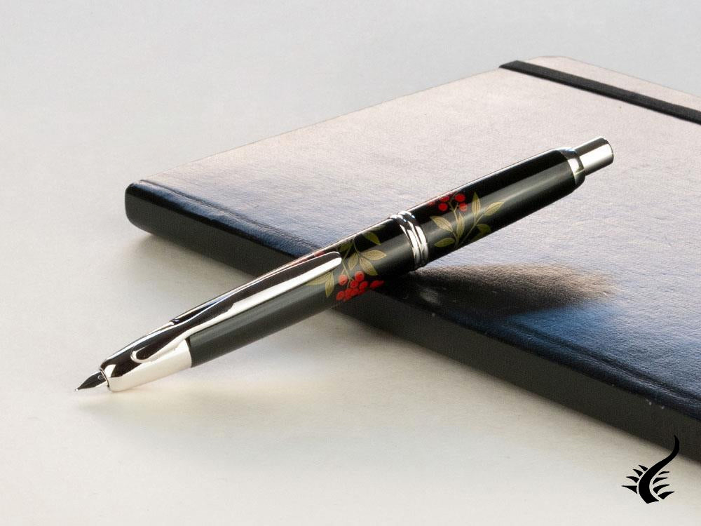 Namiki Capless Nandine Fountain Pen, Lacquer, Rhodium, FC-5000R-NT-RH