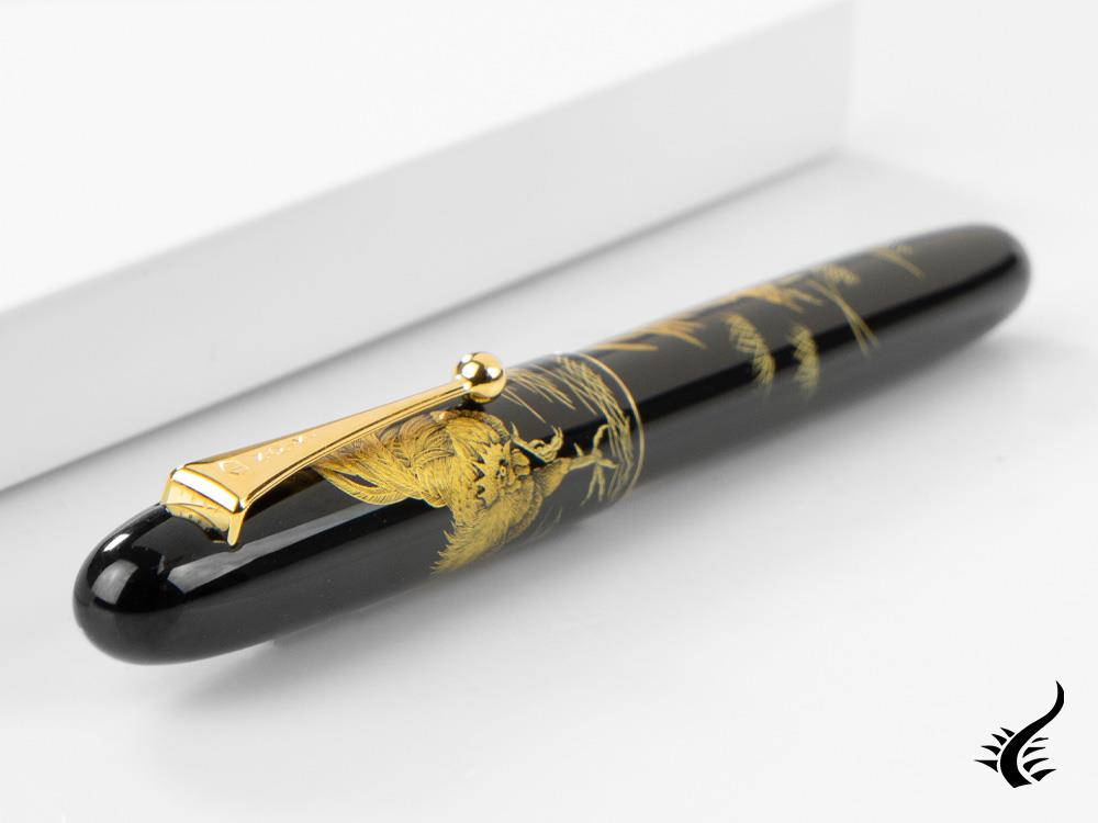 Namiki Chinkin Royal Rooster Fountain Pen, Urushi lacquer, FNKC-30M-TOK