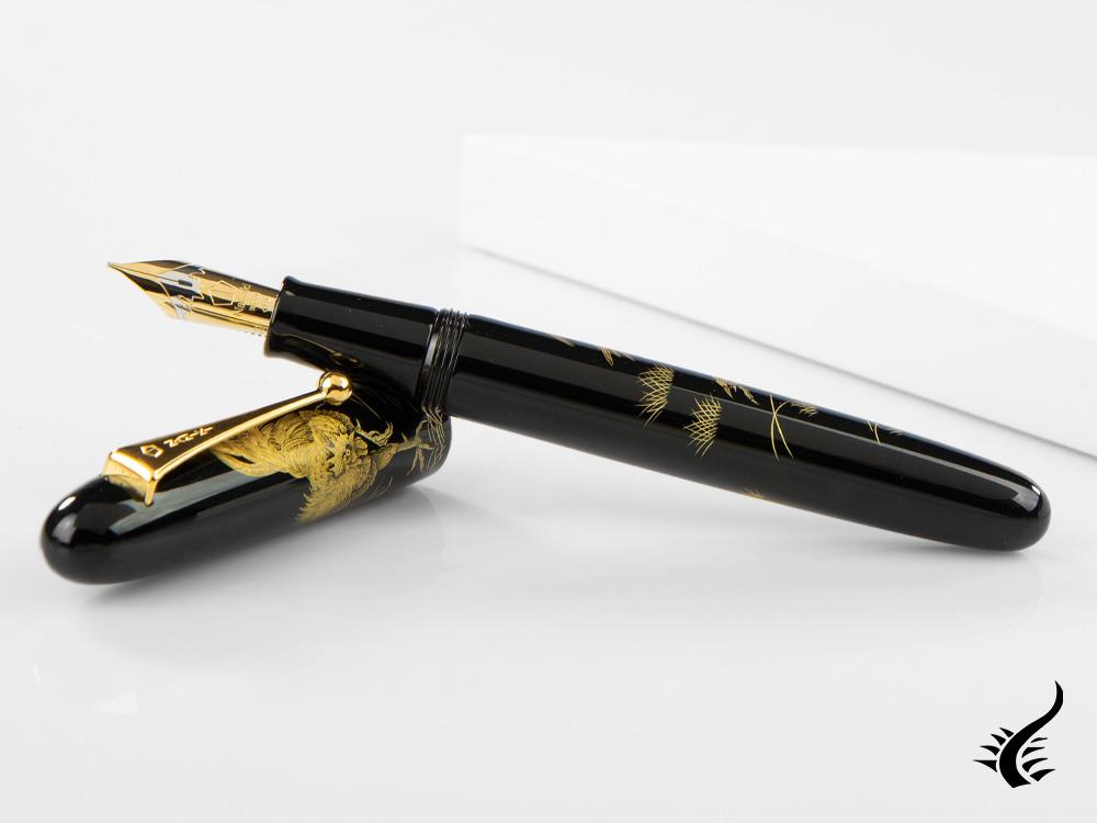 Namiki Chinkin Royal Rooster Fountain Pen, Urushi lacquer, FNKC-30M-TOK