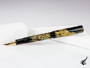 Stylo plume Namiki Chinkin Tiger, laque Urushi, garniture dorée