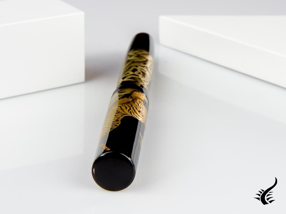 Namiki Chinkin Tiger Fountain Pen, Urushi lacquer, Gold trim