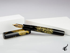 Stylo plume Namiki Chinkin Tiger, laque Urushi, garniture dorée