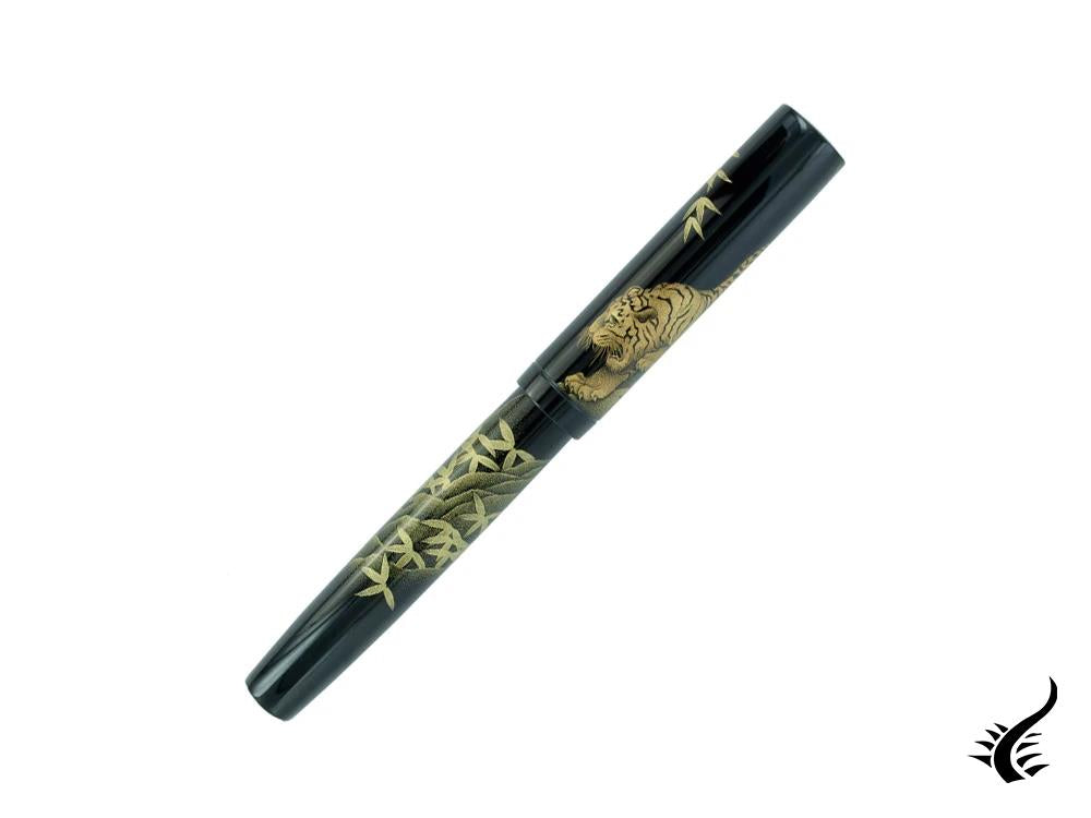 Namiki Chinkin Tiger Fountain Pen, Urushi lacquer, Gold trim