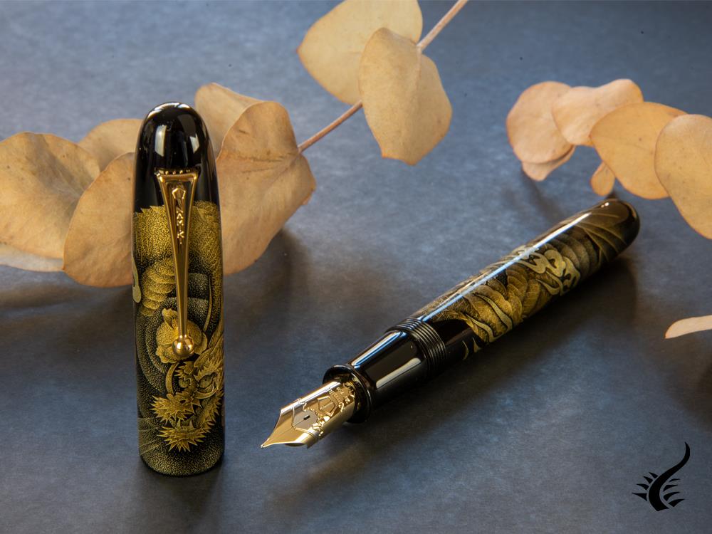 Stylo plume Namiki Emperor Chinkin Dragon, Maki-e, noir