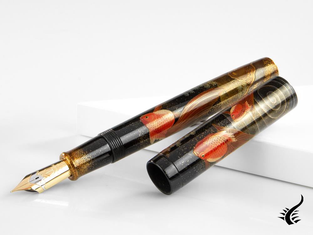 Namiki Emperor Gold fish Fountain Pen, Maki-e, Gold trim, FNFV-80M-MKG