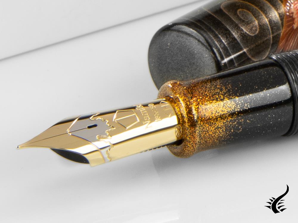 Namiki Emperor Gold fish Fountain Pen, Maki-e, Gold trim, FNFV-80M-MKG