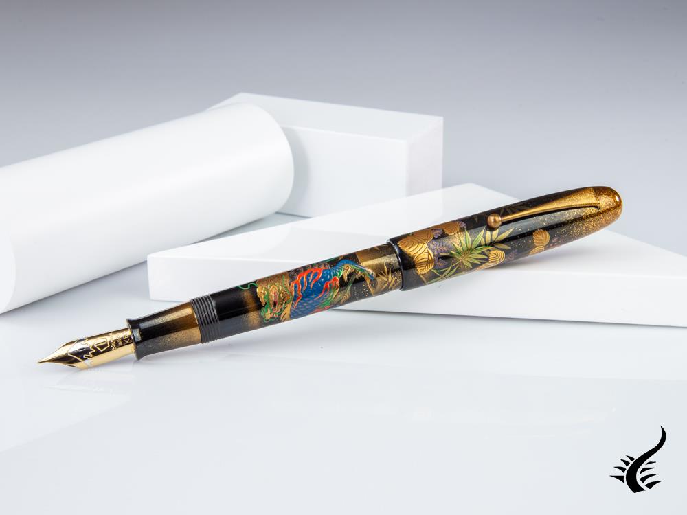 Namiki Emperor Kylin Fountain Pen, Maki-e, 18k Gold trim, FNF-70M-KRN