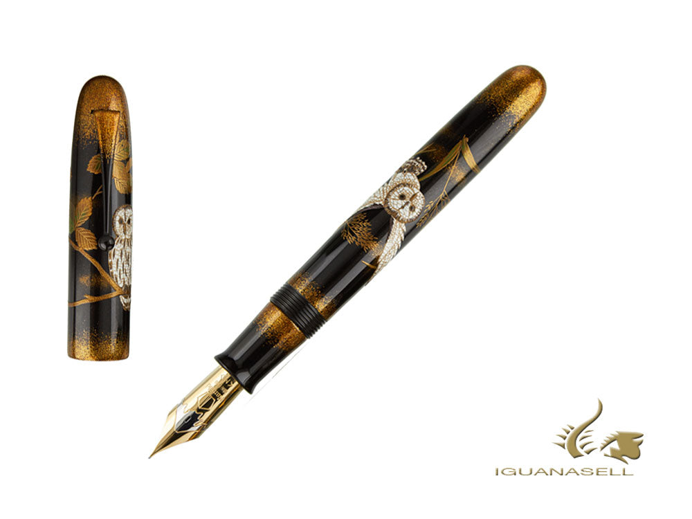 Namiki Emperor Owl Fountain Pen, Ebonite, Black, FNF-70M-OW