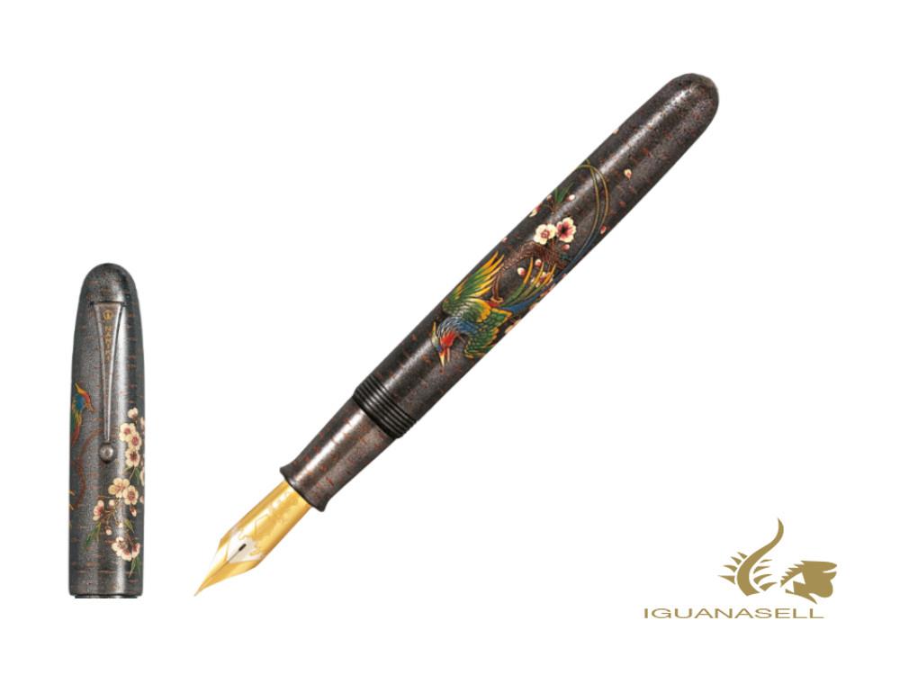 Stylo plume Namiki Emperor Rakucho Oiseaux et fleurs de cerisier, Maki-e