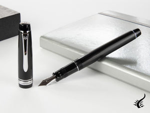 Stylo plume Pilot Justus 95, résine, attributs rhodiés, noir, FJ-3MRR-NB-NT