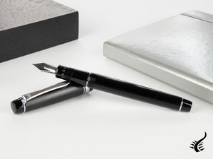 Pilot Justus 95 Fountain Pen, Resin, Rhodium trim, Black, FJ-3MRR-NB-NT