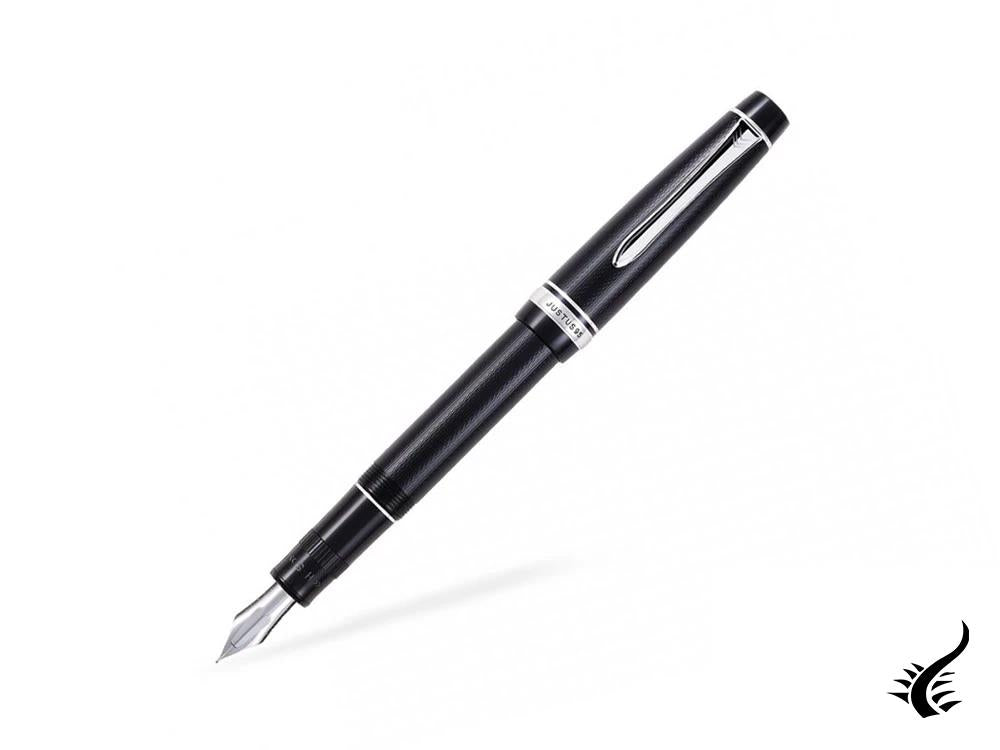 Pilot Justus 95 Fountain Pen, Resin, Rhodium trim, Black, FJ-3MRR-NB-NT