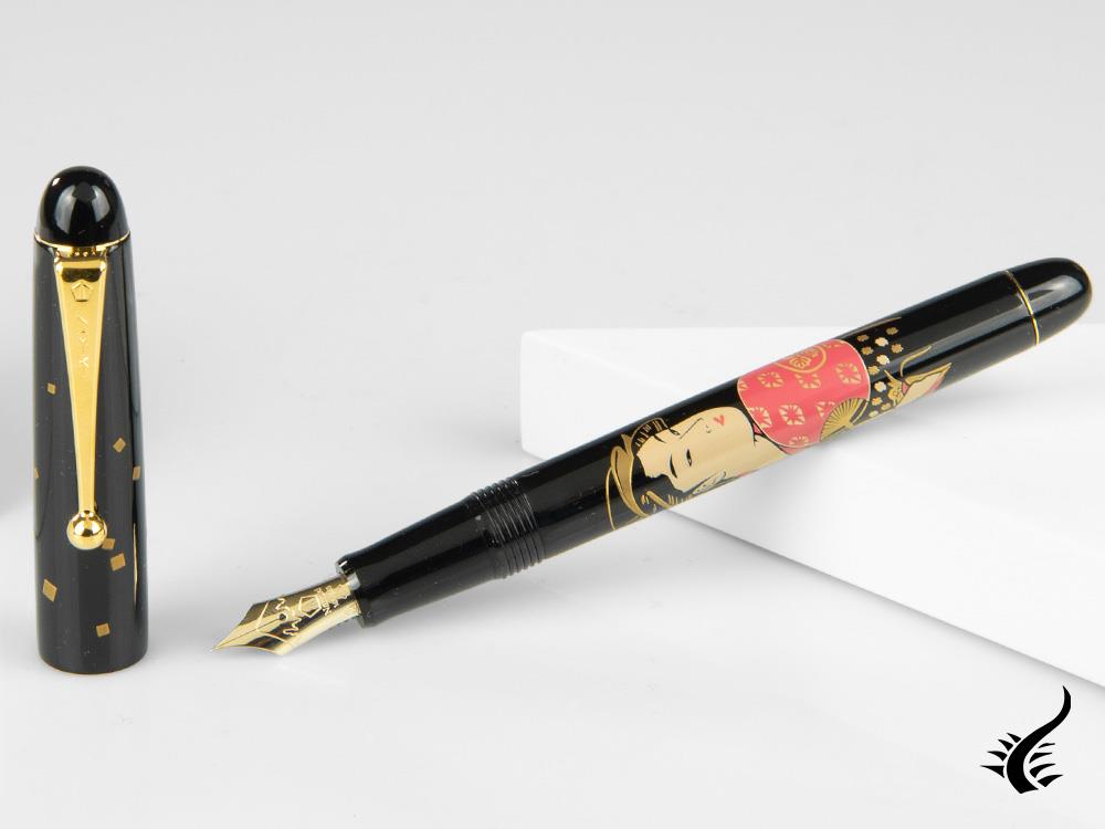 Namiki Nippon Art 3 Beauties Ohisa Takashima Fountain Pen, Maki-e, Gold