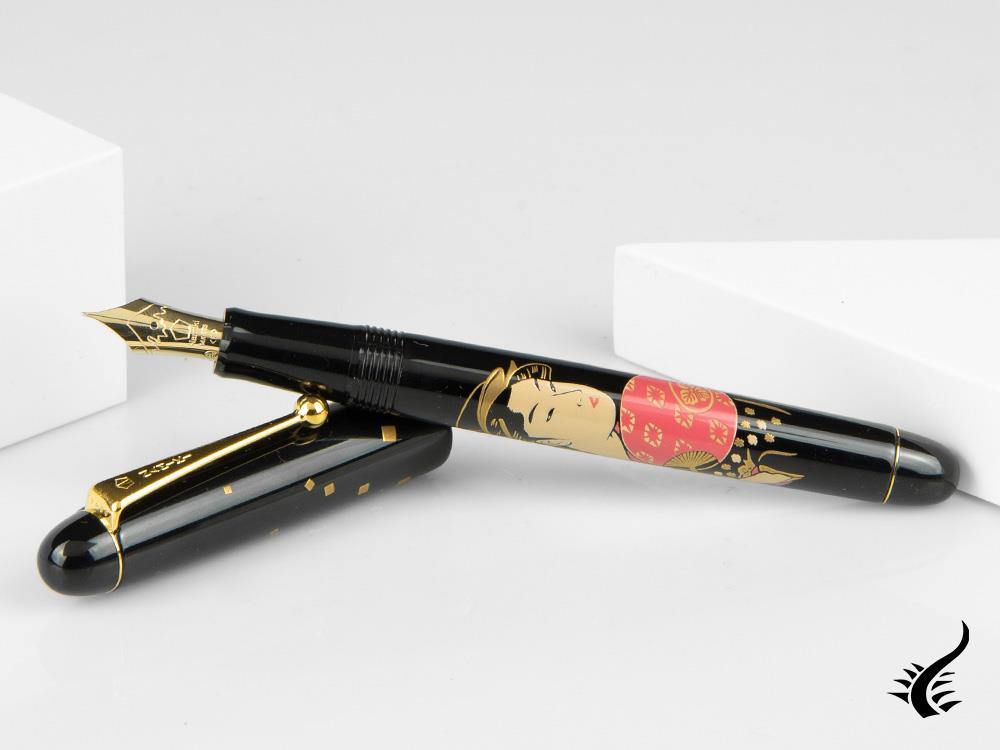 Namiki Nippon Art 3 Beauties Ohisa Takashima Fountain Pen, Maki-e, Gold