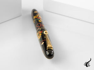 Namiki Nippon Art Flower Basket Fountain Pen, Gold trim, FN-5M-HA