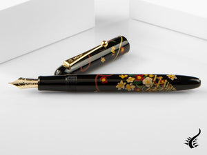 Stylo plume Namiki Nippon Art Flower Basket, garniture dorée, FN-5M-HA