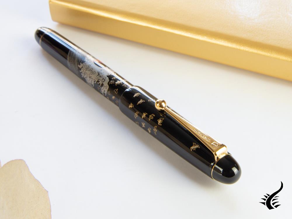 Namiki Nippon Art Mont Fuji and Wave Fountain Pen, FK-35SMFN