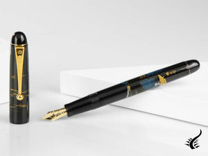 Stylo plume Namiki Nippon Art Mont Fuji et navire, or, FK-35SM-FF