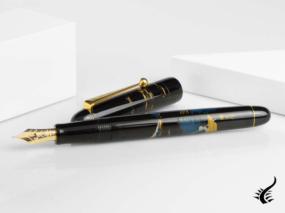 Stylo plume Namiki Nippon Art Mont Fuji et navire, or, FK-35SM-FF