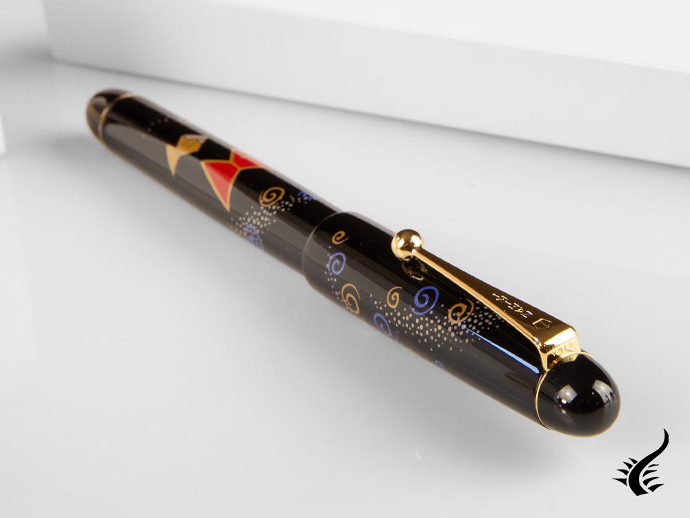 Stylo plume Namiki Nippon Art Origami Gold Fish, garniture dorée, FK-35-SM-KG