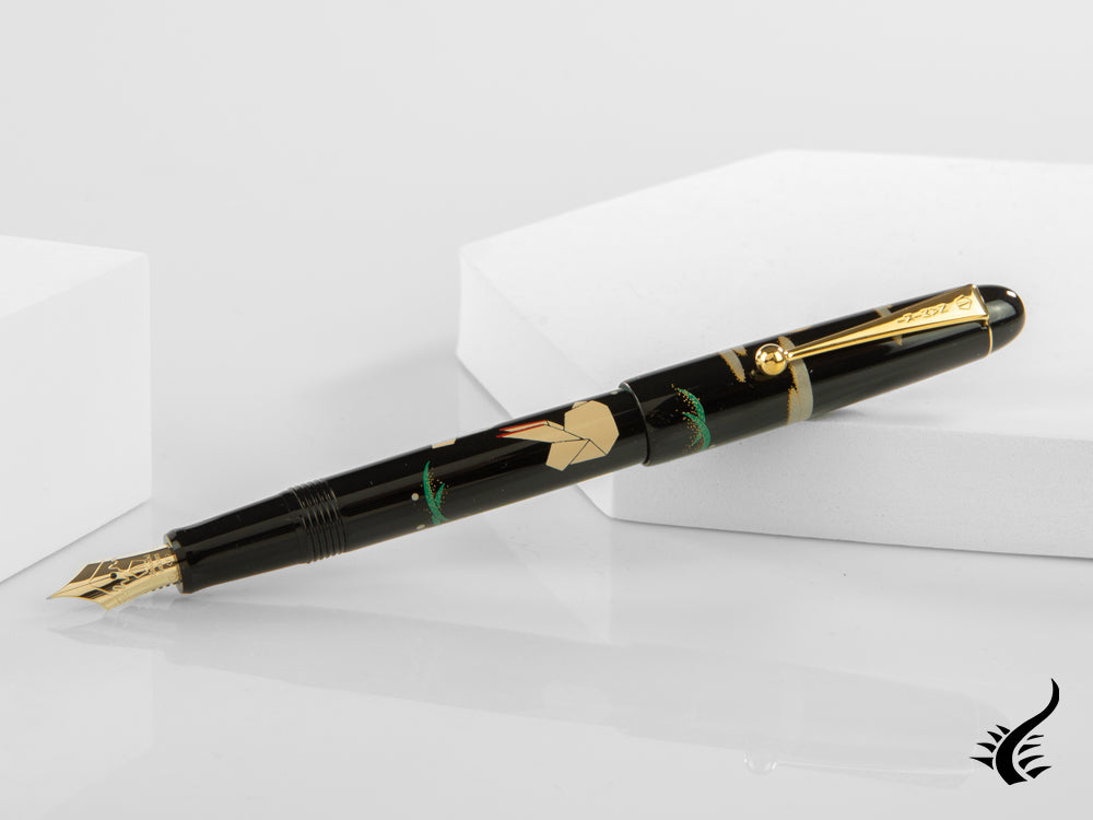 Namiki Nippon Art Origami Rabbit Fountain Pen, Maki-e, FK-35-SM-U