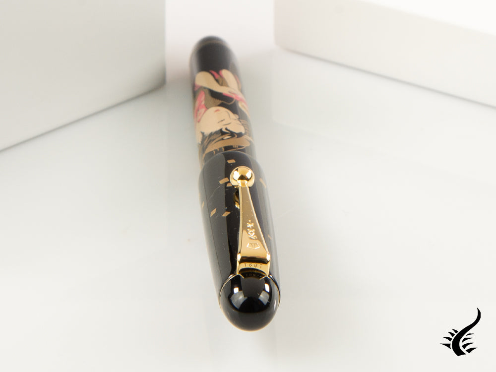 Stylo plume Namiki Nippon Art Les 3 beautés Ukiyo-e Okita Naniwaya