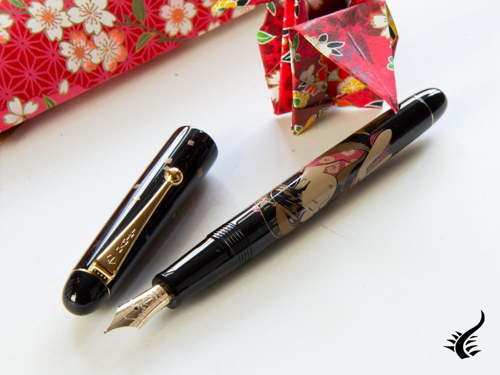 Stylo plume Namiki Nippon Art Les 3 beautés Ukiyo-e Okita Naniwaya