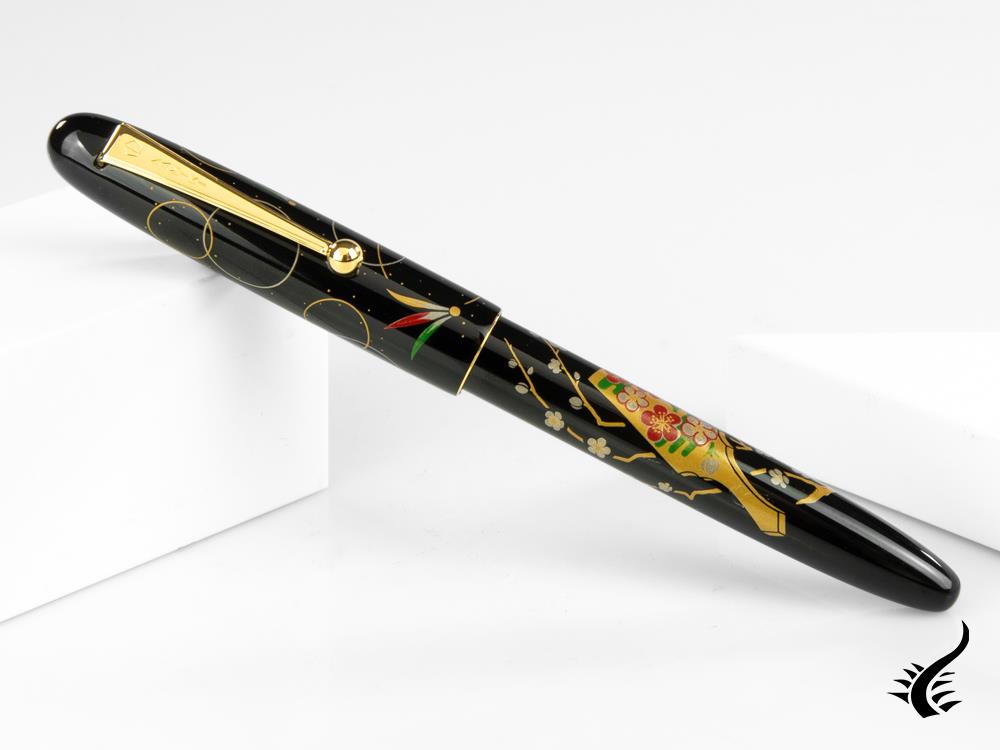 Namiki Nippon Art Toy-Hagoita Fountain Pen, Gold trim, FN-5M-HAG