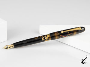 Namiki Yukari Apricot Tree and Warbler Fountain Pen, FN-10M-UU