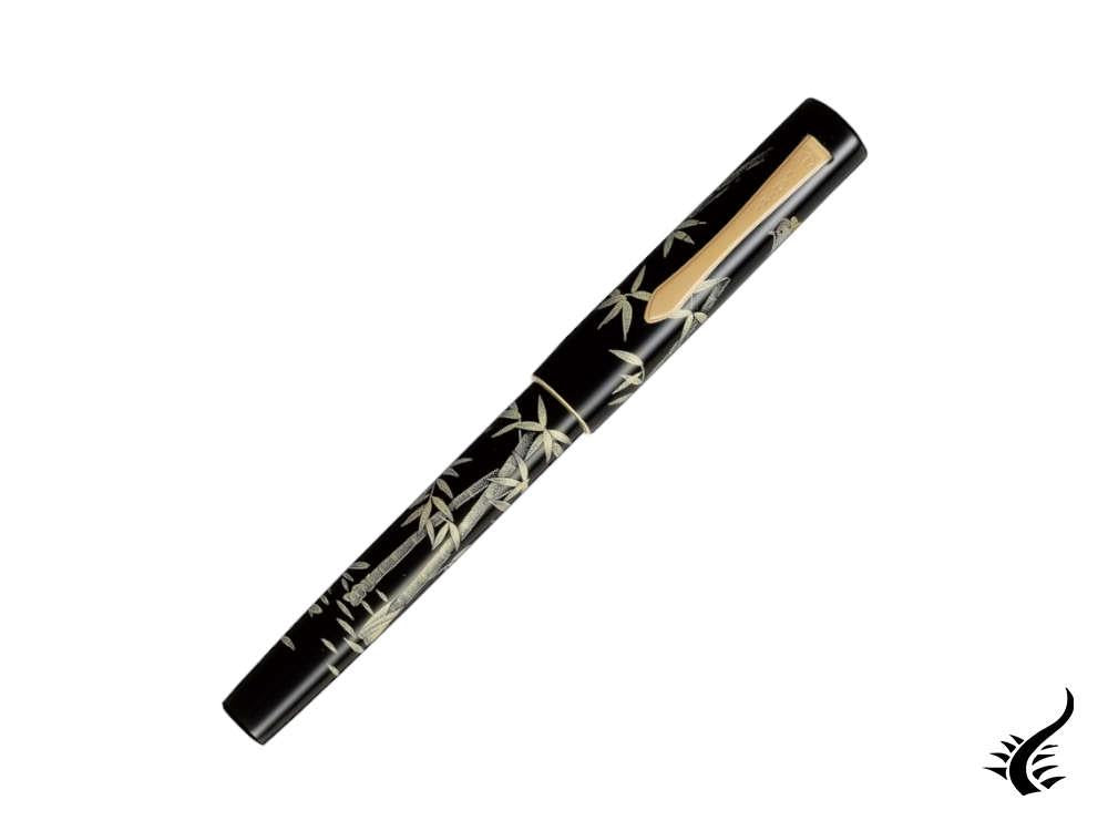 Namiki Yukari Chinkin Bamboo and Sparrow Fountain Pen, FNVC20M-TAS