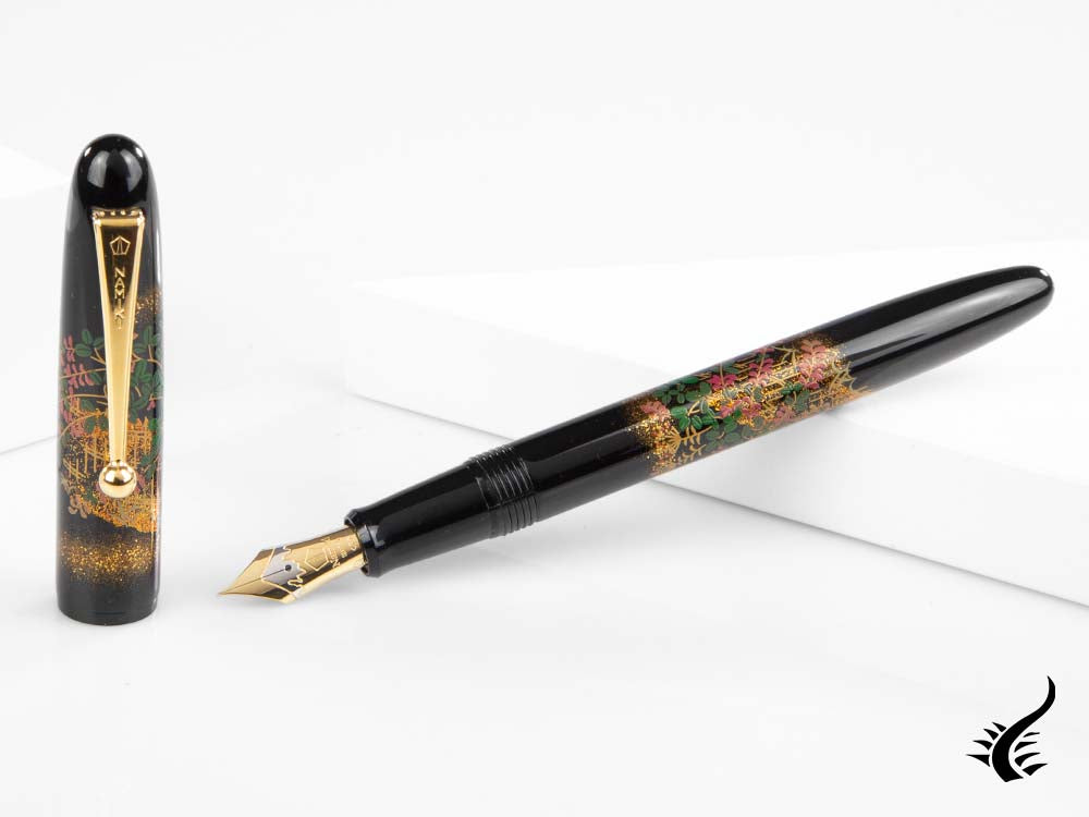 Namiki Yukari Flower Fence Fountain Pen, Urushi lacquer, FN-10M-HA