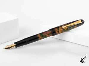 Stylo plume Namiki Yukari Flower Fence, laque Urushi, FN-10M-HA