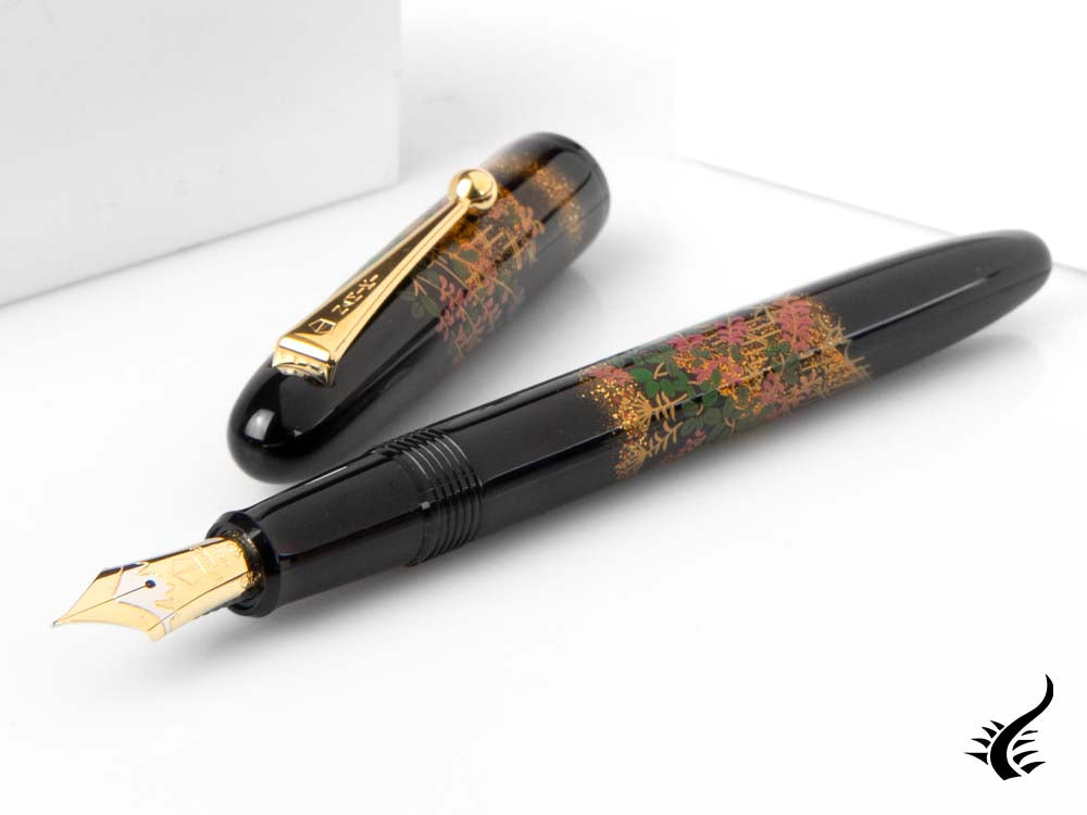 Namiki Yukari Flower Fence Fountain Pen, Urushi lacquer, FN-10M-HA