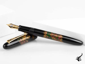 Stylo plume Namiki Yukari Flower Fence, laque Urushi, FN-10M-HA