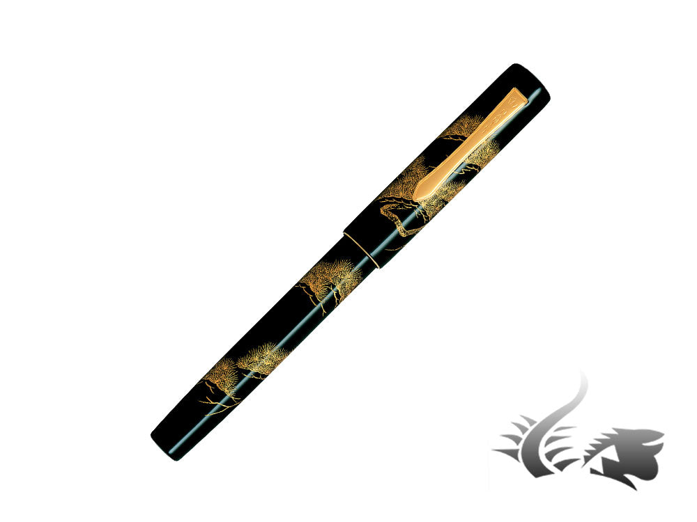 Namiki Chinkin Pine Tree Fountain Pen, Maki-e, Gold trim, FNVC-10M-MT