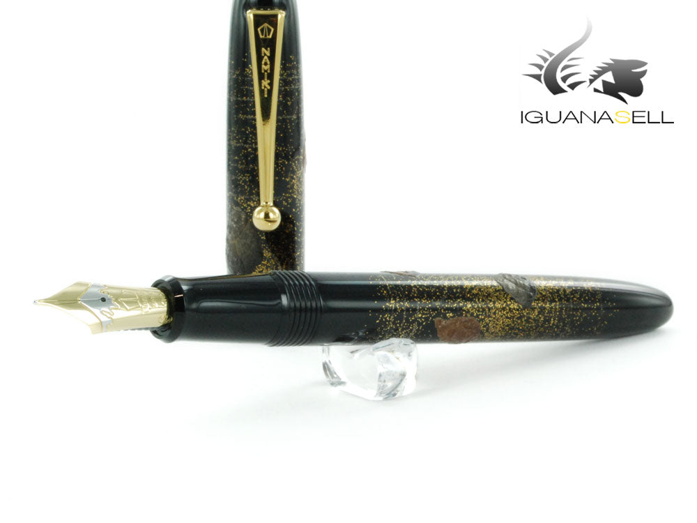 Namiki Yukari Rock Garden Fountain Pen, Maki-e, Gold trim, FN-10M-SE