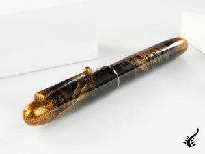 Namiki Yukari Royale Night Scene Fountain Pen, Urushi, Togidashi Maki-e