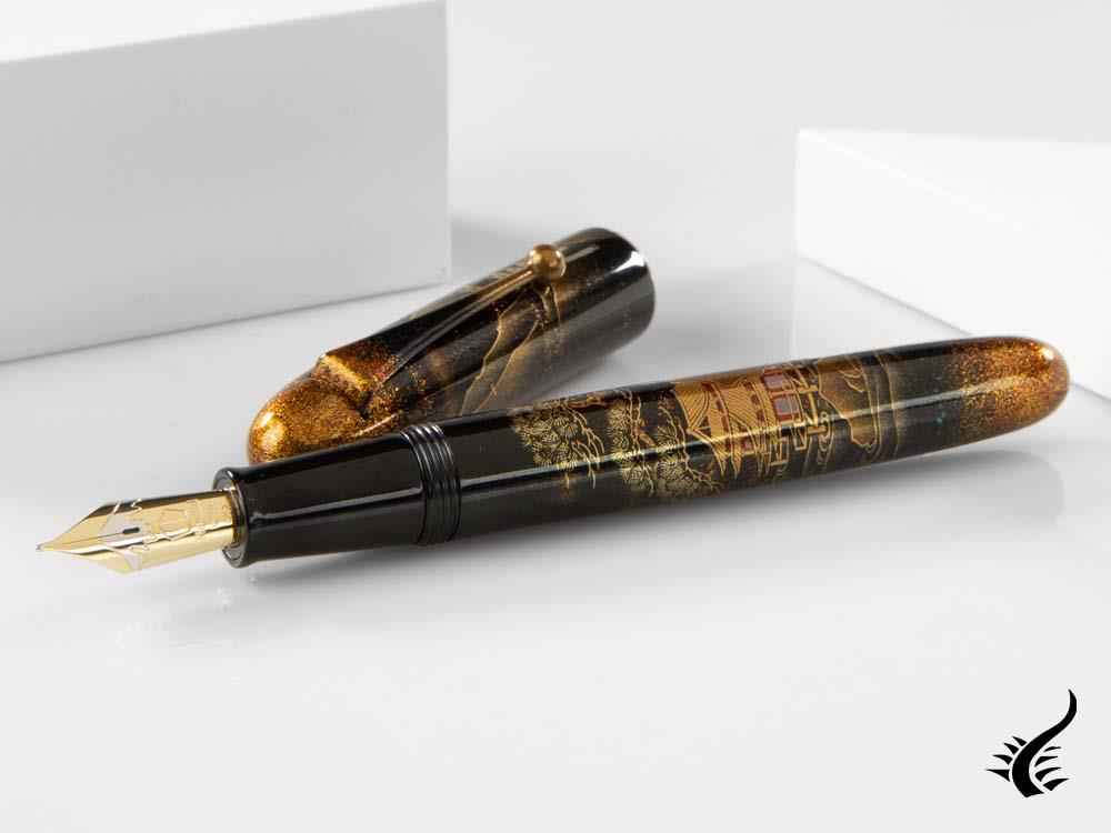 Stylo plume Namiki Yukari Royale scène de nuit, Urushi, Togidashi Maki-e