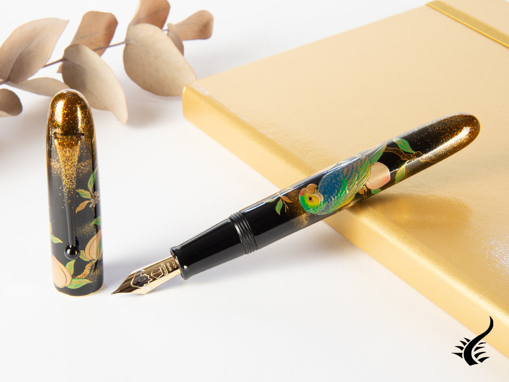 Namiki Yukari Royale Parrot with Peach Fountain Pen,  Gold, FNK-45M-MMO