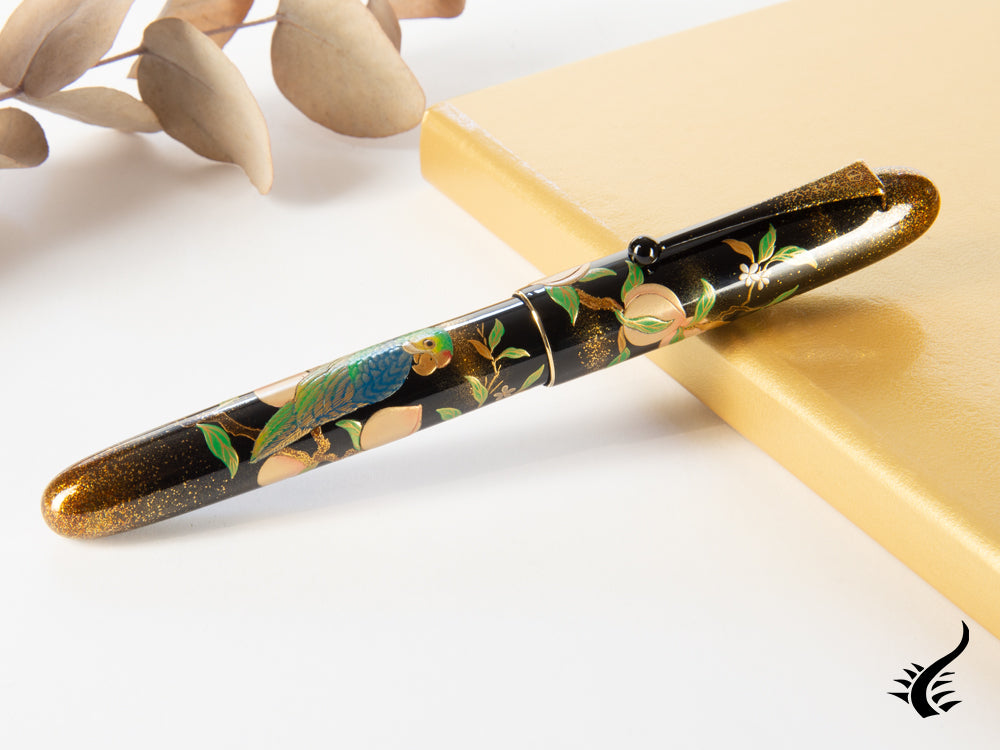 Namiki Yukari Royale Parrot with Peach Fountain Pen,  Gold, FNK-45M-MMO