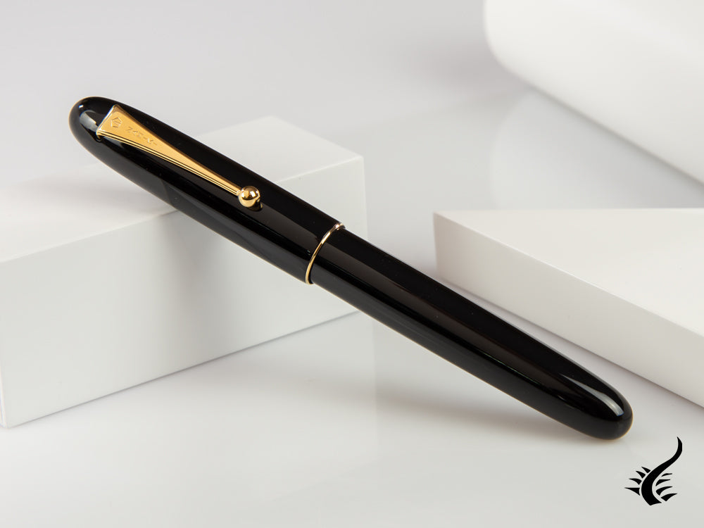 Namiki Yukari Urushi Black lacquer No.20 Fountain Pen, Gold, FNK-128S-B